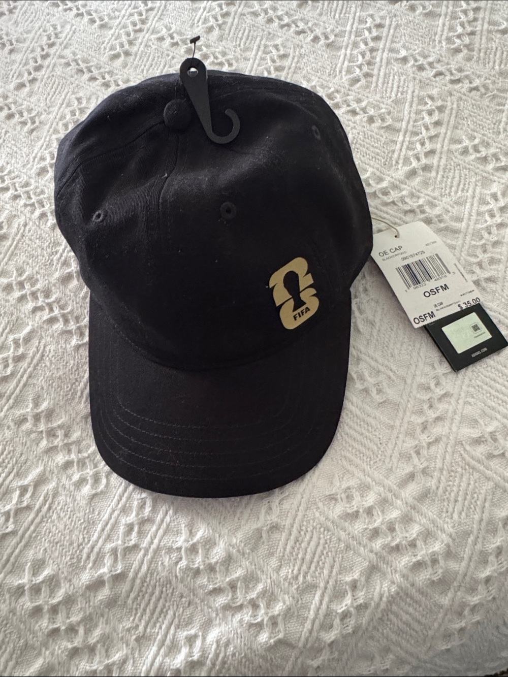 Black Logo FIFA Baseball Cap. NWT